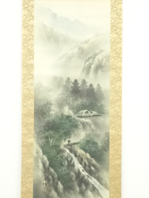 道具 ] - 道具 昇峰筆 彩色山水 肉筆絹本掛軸 | ネットショップ圭